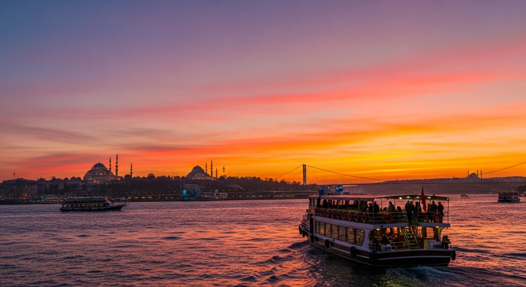 İstanbul Boğazı Gün Batımı Tekne Turu
