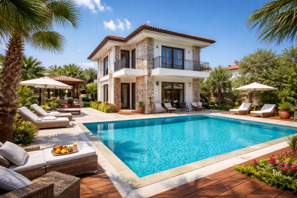 Ayvalık Merkezde Havuzlu Villa