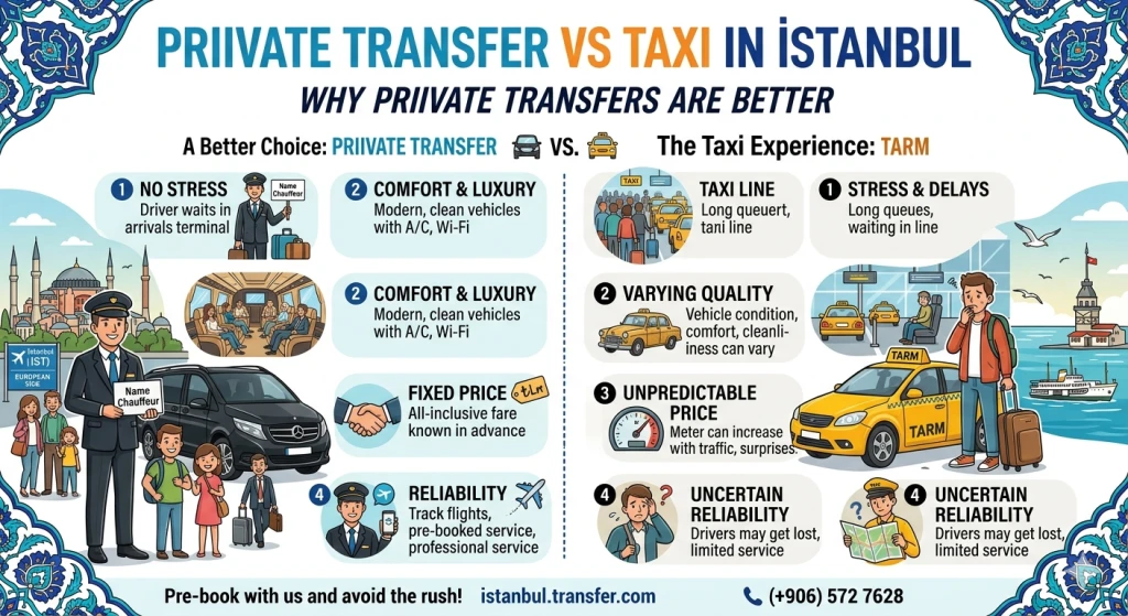 Zašto je privatni transfer bolji od taksija u Istanbulu