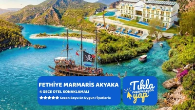 Fethiye Ölüdeniz Marmaris Akyaka Turu 4 Gece Otel Konaklamalı