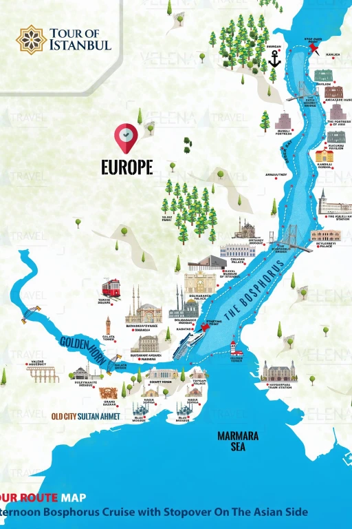 Istanbul Old City Tour & Luxury Bosphorus Yacht Cruise