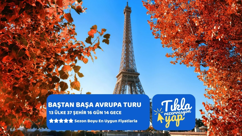 Otobüs ile Baştan Başa Avrupa Turu 13 Ülke 37 Şehir 16 Gün 14 Gece Konaklamalı