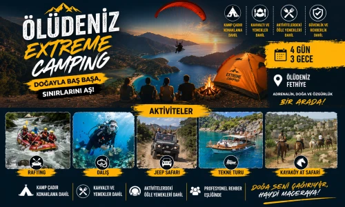 Ölüdeniz Kamp Ekstrem 4 Gece 5 gün