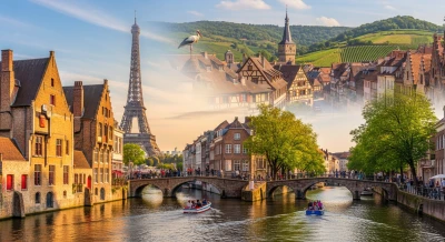Maxi Benelux & Paris & Alsace Tour with Ajet Airlines for 7 Nights 8 Days AMS-BSL