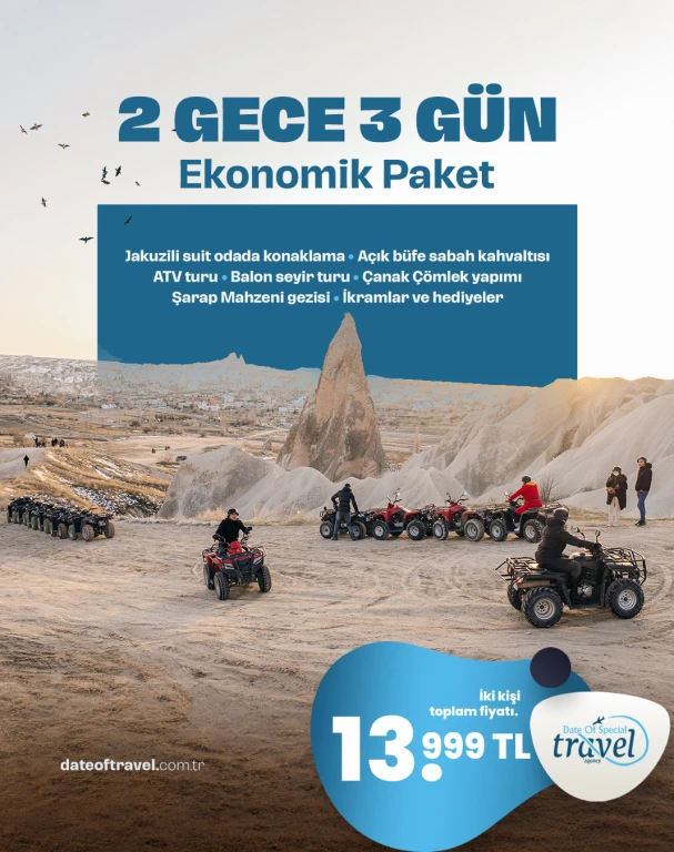 2 Gece 3 Gün Ekonomik Kapadokya Paketi