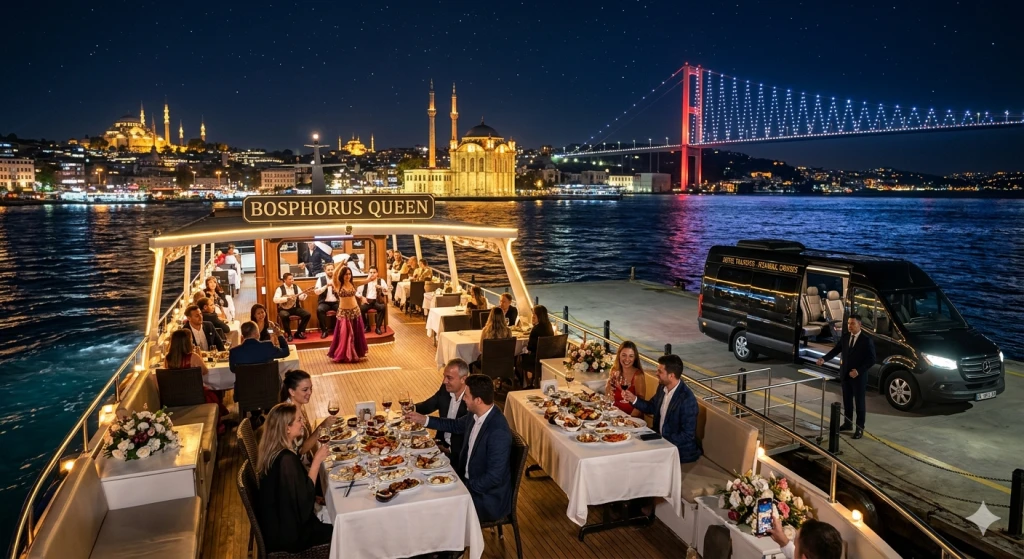 Bosphorus Dinner Cruise Istanbul with Hotel Transfer