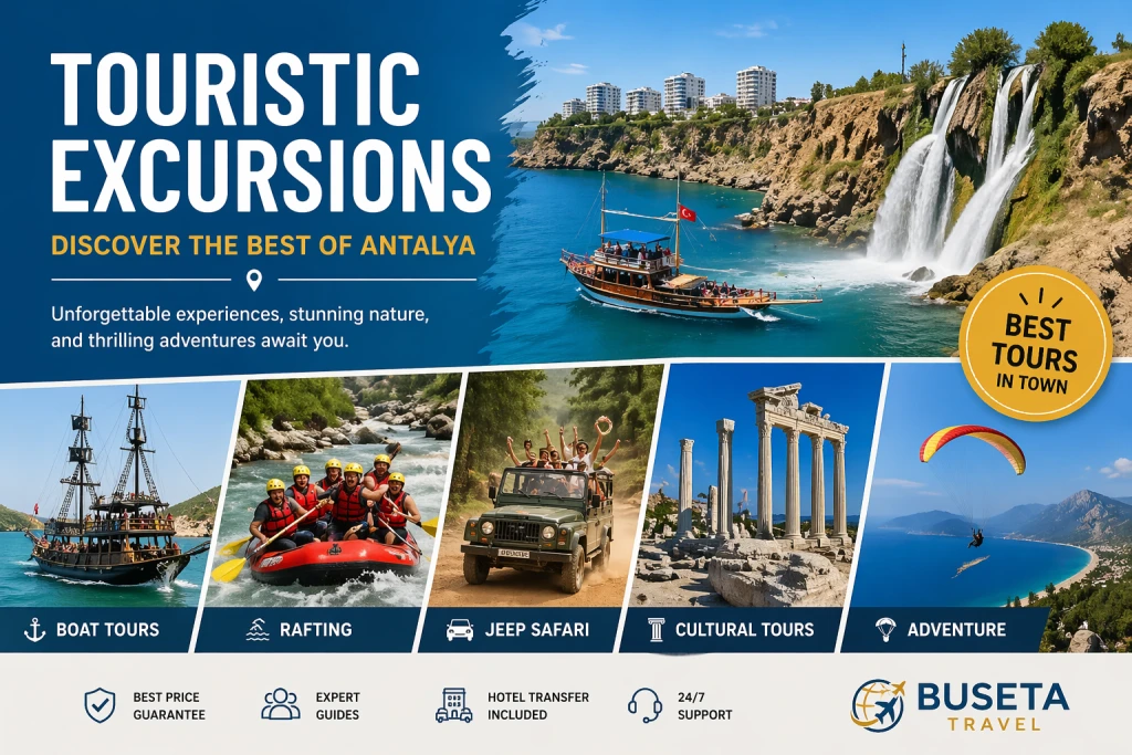 Antalya Turistik Gezilecek Yerler ve En İyi Turlar (2026 Güncel Fiyat Rehberi)