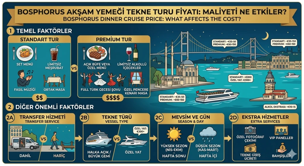 Harga Peluncuran Makan Malam Bosphorus di Istanbul: Apa yang Mempengaruhi Biayanya?