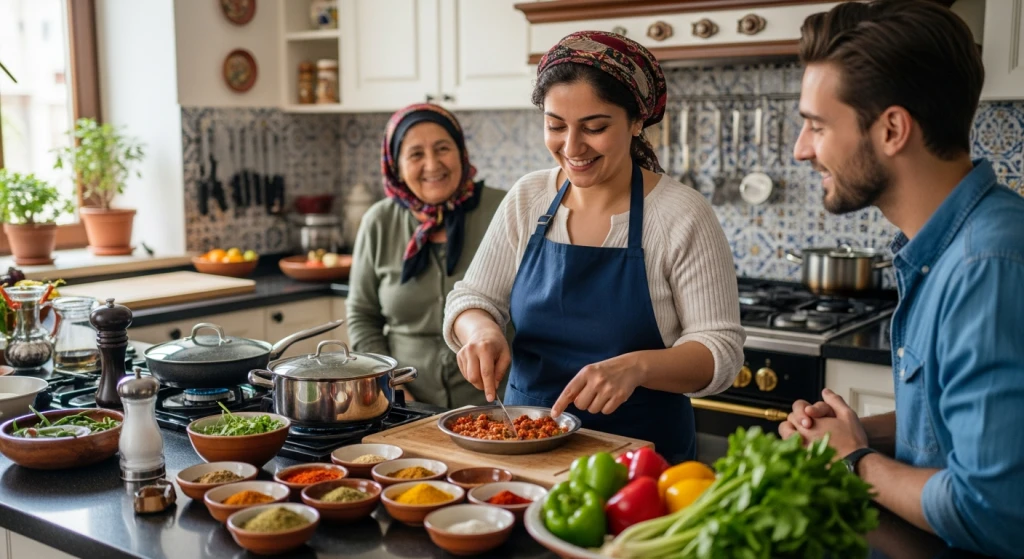 Tour de Cocina Casera Turca en Estambul con Familia Local
