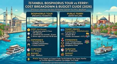 Tur Kapal Istanbul vs Feri — Perincian Biaya & Panduan Anggaran (2026)
