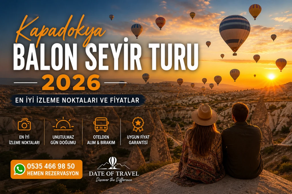 Kapadokya Balon Seyir Turu 2026 | En İyi İzleme Noktaları ve Fiyatlar