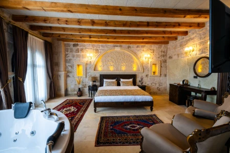 Kapadokya Jakuzili Teras Oda 302 | Romantik Taş Konsept | Aurelia Cave Suites