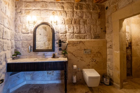 Kapadokya Balayı Suite 204 | Özel Teras & 6 Kişilik Outdoor Jakuzi | Aurelia Cave Suites