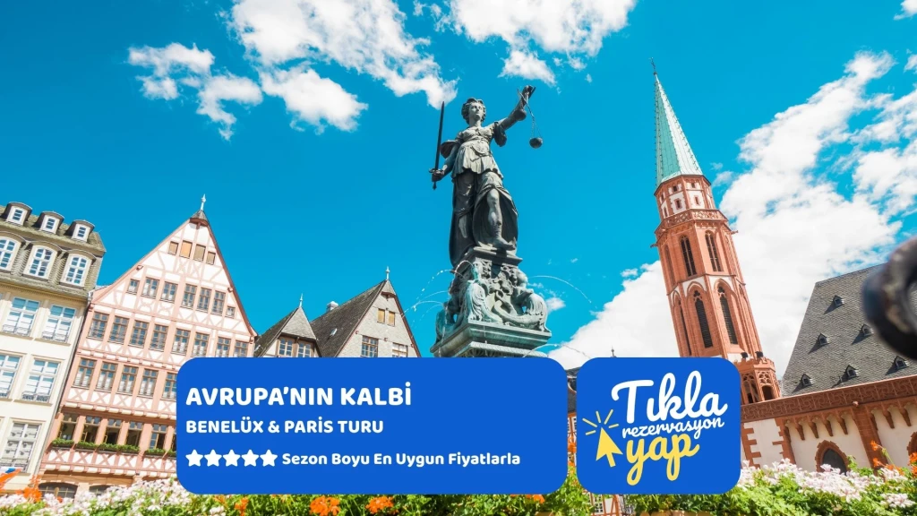Avrupa'nın Kalbi Benelux & Paris Turu Ajet Havayolları İle 7 Gece 8 Gün Promosyon (FRA-RTM)