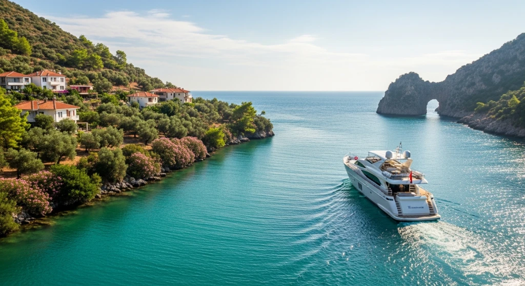 Side Private Yacht Escape: Sail River to Mediterranean with Lunch Included
