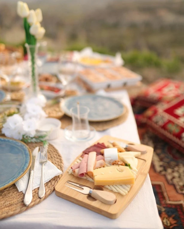 Luxury Sunrise Breakfast in Cappadocia Love Valley with Hot Air Balloon Views