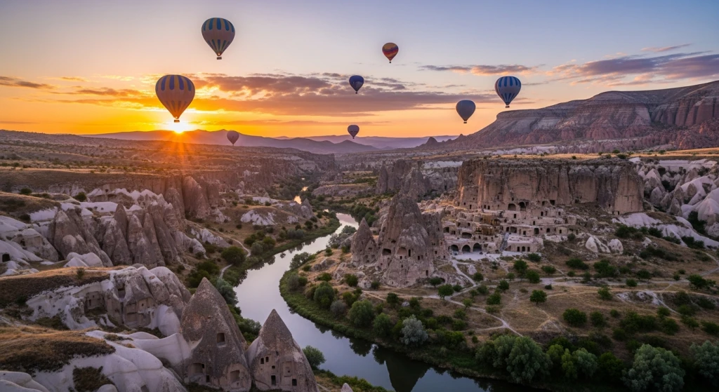 Volo in Mongolfiera nella Valle Ihlara: Giro all'Alba sopra un Tesoro Nascosto