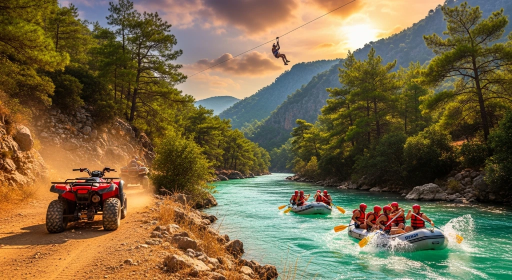 Antalya Rafting, ATV Safari ve Zipline: 3’ü 1 Arada Adrenaline Doyuran Combo Tur