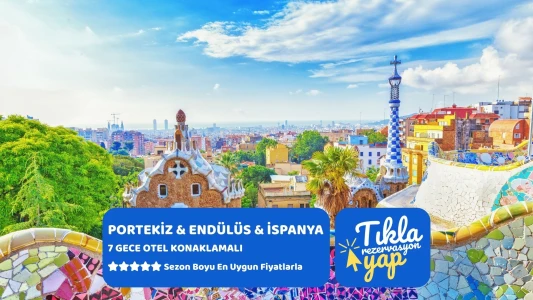 MEGA PORTEKİZ & ENDÜLÜS & İSPANYA Pegasus Havayolları ile 7 gece Sabah Madrid Gidiş – Öğlen Barcelon...