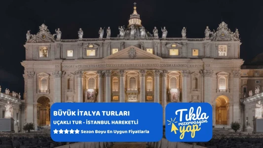 Elegant İtalya AJet Hava Yolları ile 7 Gece 8 Gün FCO-BGY
