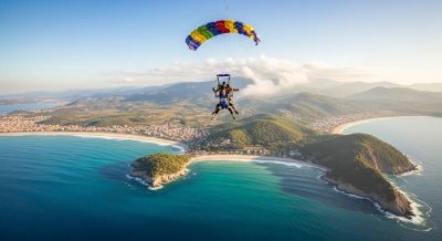 Tandem Skydiving in Side: Soar Over Turkey’s Turquoise Coast with Pickup