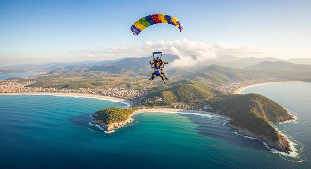 Tandem Skydiving in Side: Soar Over Turkey’s Turquoise Coast with Pickup