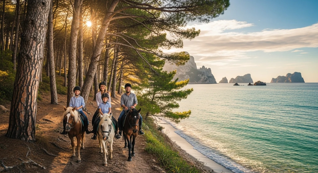 Side Horseback Adventure: Beach & Forest Ride with Family-Friendly Ponies
