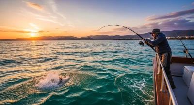 Open Sea Fishing from Side: Reel in Mediterranean Giants with Easy Pickup