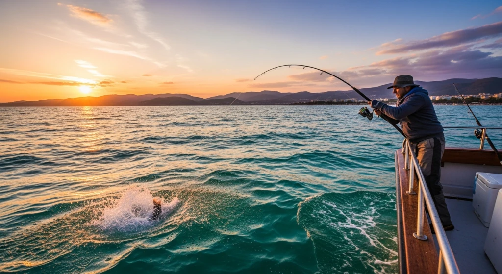 Open Sea Fishing from Side: Reel in Mediterranean Giants with Easy Pickup