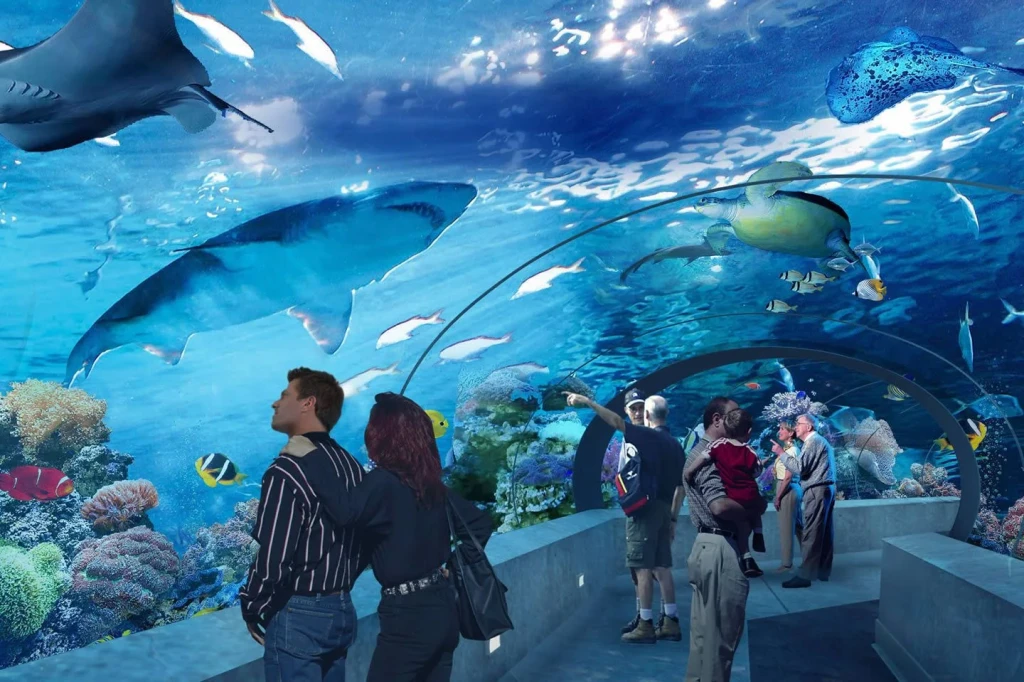 Side: Tunnel Aquarium, Waterfall and Wax Work Museum Tour