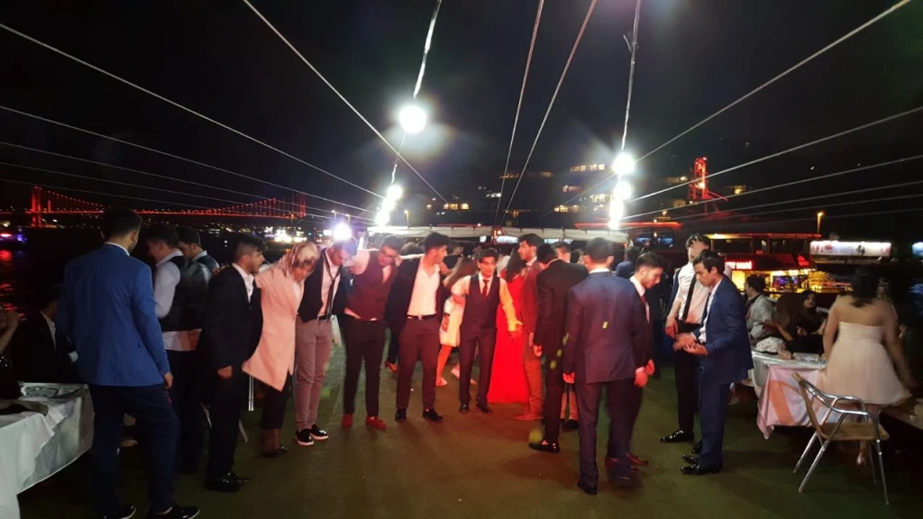 Graduation Ball on the Boat in the Bosphorus