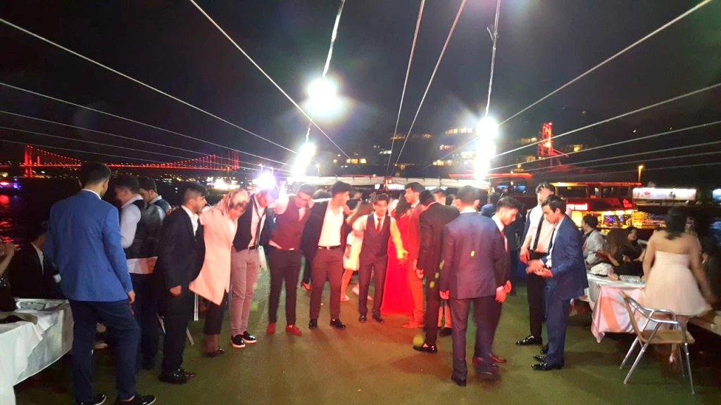 Graduation Ball on the Boat in the Bosphorus