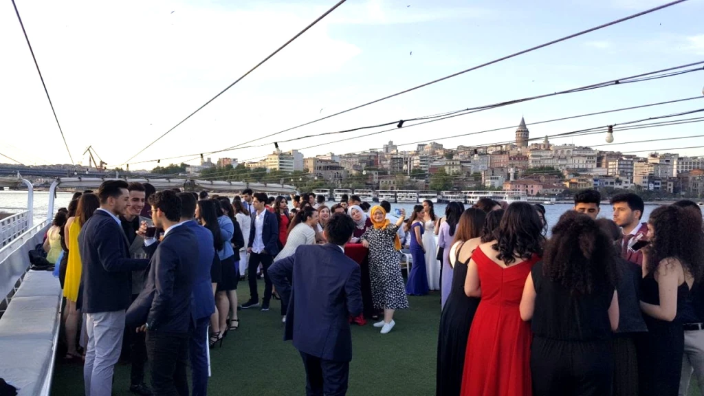 Graduation Ball on the Boat in the Bosphorus