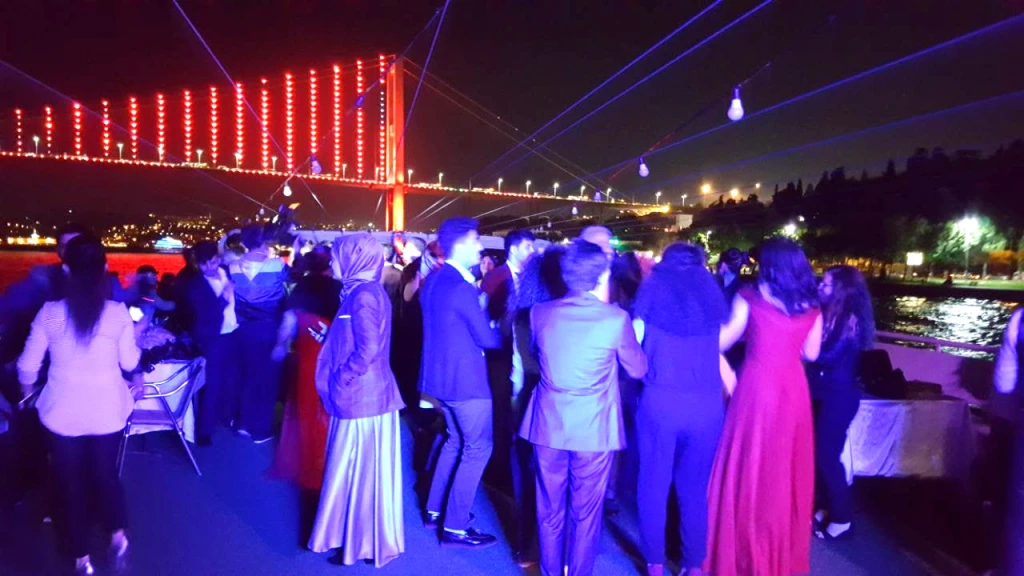 Graduation Ball on the Boat in the Bosphorus
