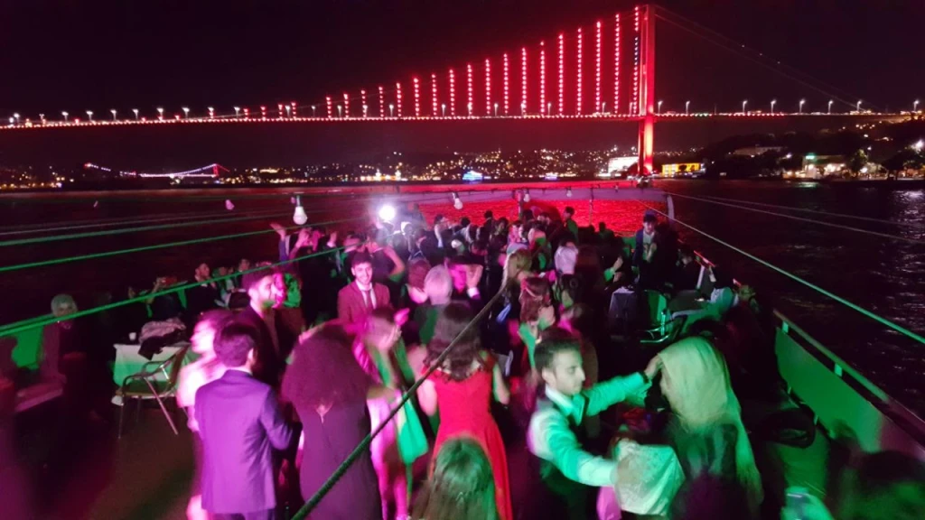 Graduation Ball on the Boat in the Bosphorus
