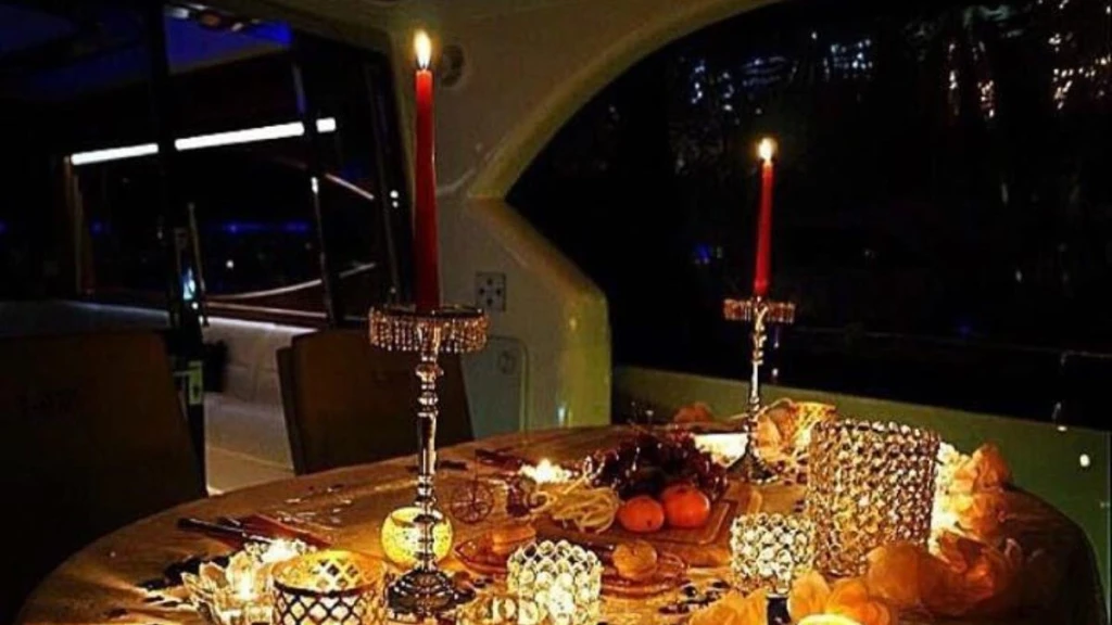 Marriage proposal on a yacht