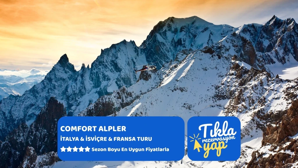 Comfort Alpler ve İtalya İsviçre Fransa Turu Türk Havayolları ile 7 Gece Ekstra Turlar Dahiil MXP-MXP