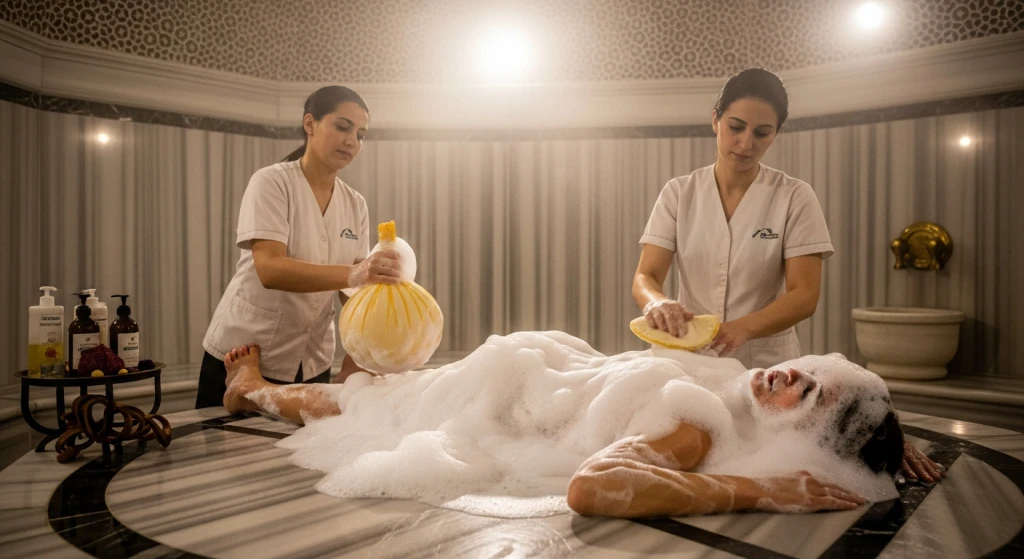 Kemer Turkish Bath with Peeling, Foam and Oil Massage