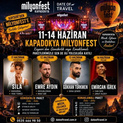 Tur Keliling Milyonfest Kapadokya | Paket Festival Keberangkatan dari Kayseri
