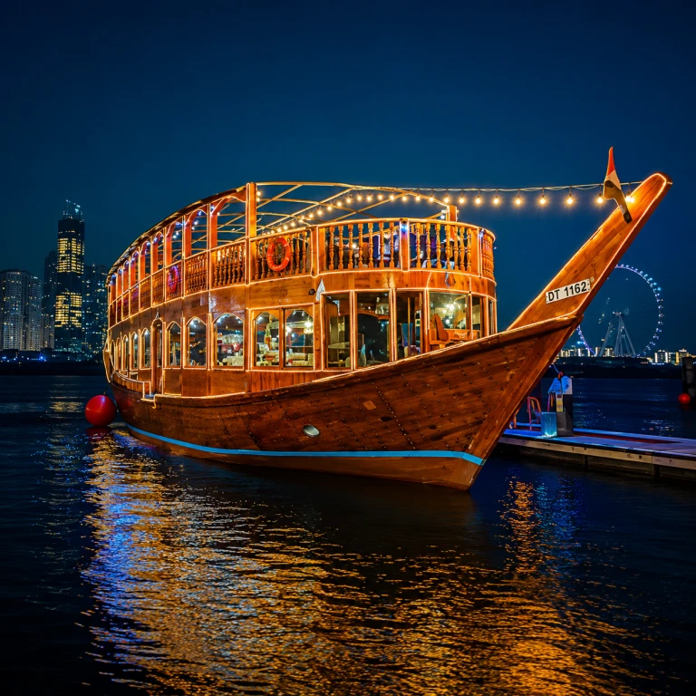 Dhow Cruise Dinner Tour with Dubai Mall & Fountain Show