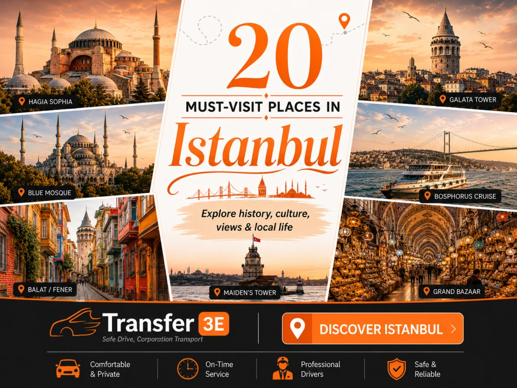 20 Must-Visit Places in Istanbul | Istanbul Travel Guide & Private Transfer