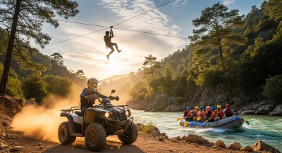 Aventure 3 en 1 à Antalya : Rafting, Quad Bike et Tour en Zipline