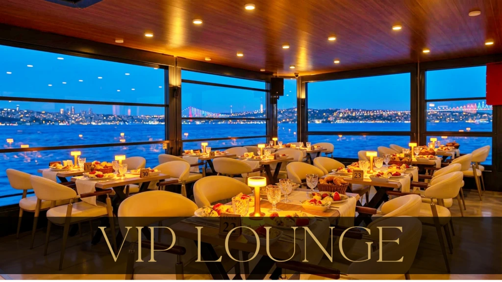 سالن لوکس VIP | میز اختصاصی | منوی VIP با نوشیدنی‌های الکلی نامحدود | همراه با ترانسفر هتل | با امکان انتخاب کنار پنجره