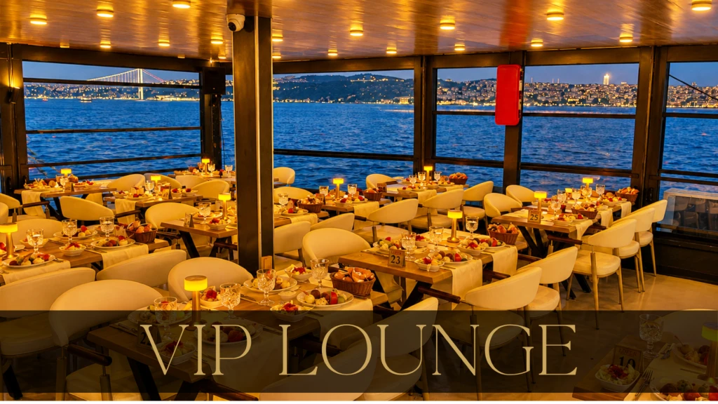 سالن لوکس VIP | میز اختصاصی | منوی VIP با نوشیدنی‌های الکلی نامحدود | همراه با ترانسفر هتل | با امکان انتخاب کنار پنجره