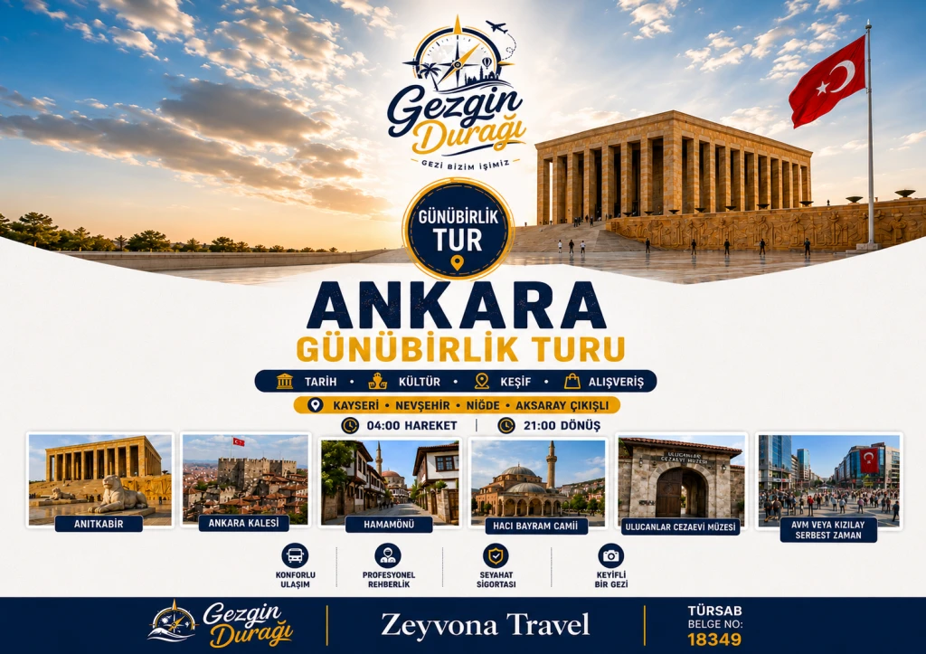 Ankara Turu | Anıtkabir, Ankara Kalesi ve Hamamönü Günübirlik Gezi