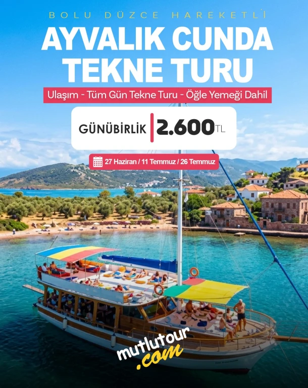 🌊 GÜN BOYU AYVALIK TEKNE TURU ☀️🚤