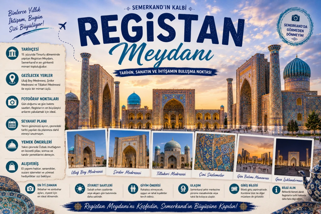 Özbekistan Registan Meydanı Rehberi 2026