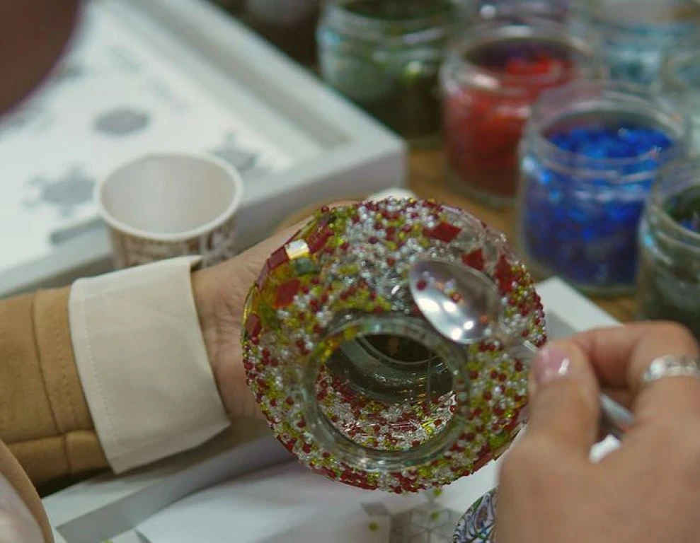 Atelier de lampe en mosaïque