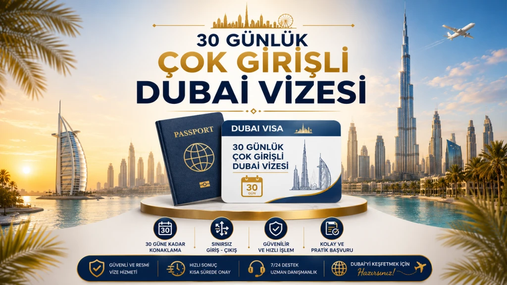 30 Günlük Çok Girişli Dubai Vizesi | Dubai'ye Sınırsız Giriş İmkanı