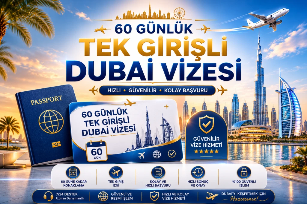 Dubai Vizesi 60 Gün Tek Giriş | Online Başvuru ve Hızlı Onay